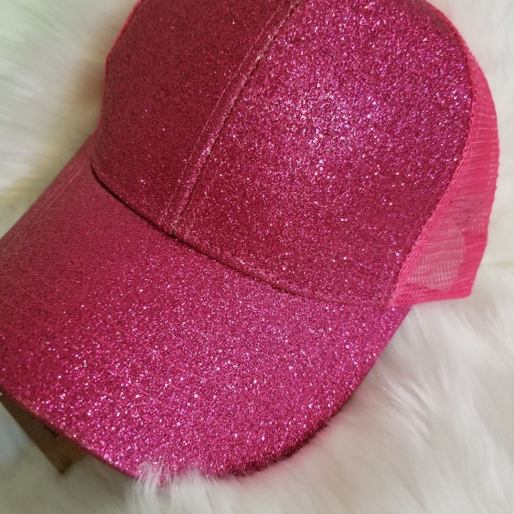 CC Glitter Ponytail Cap - Picture 7 of 8
